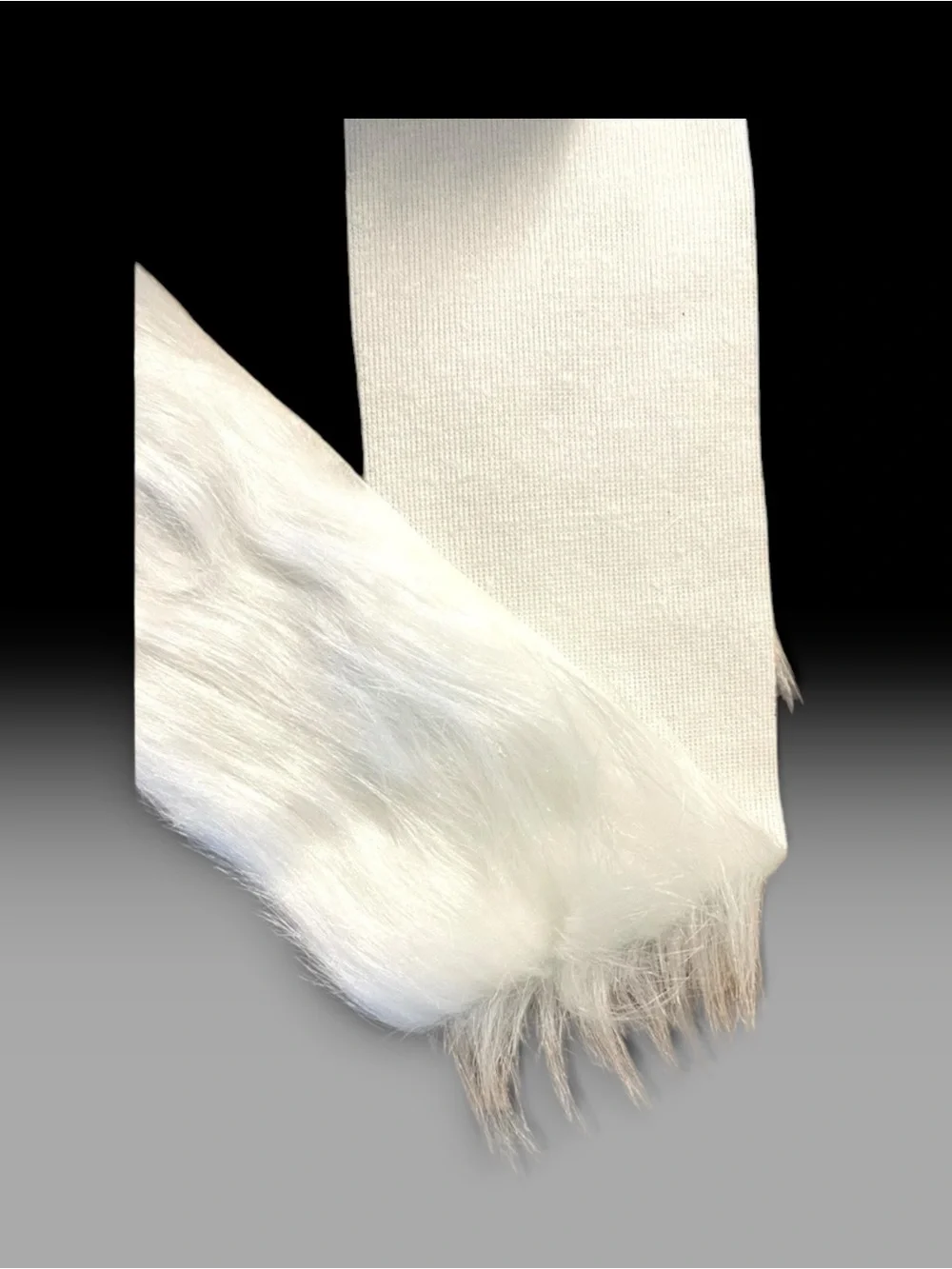 Fluffy White Faux Fur Ribbon Trim Crafts Sewing Costumes New NWOT